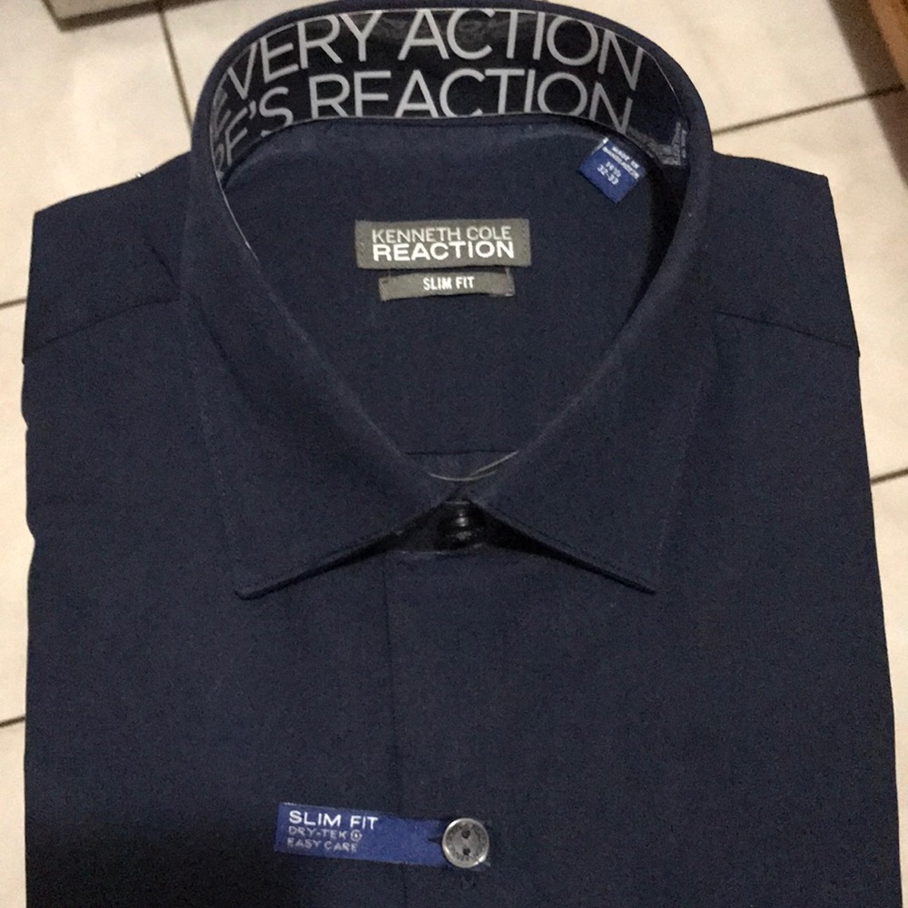 Kenneth Cole reaction slim fit male dress shirt